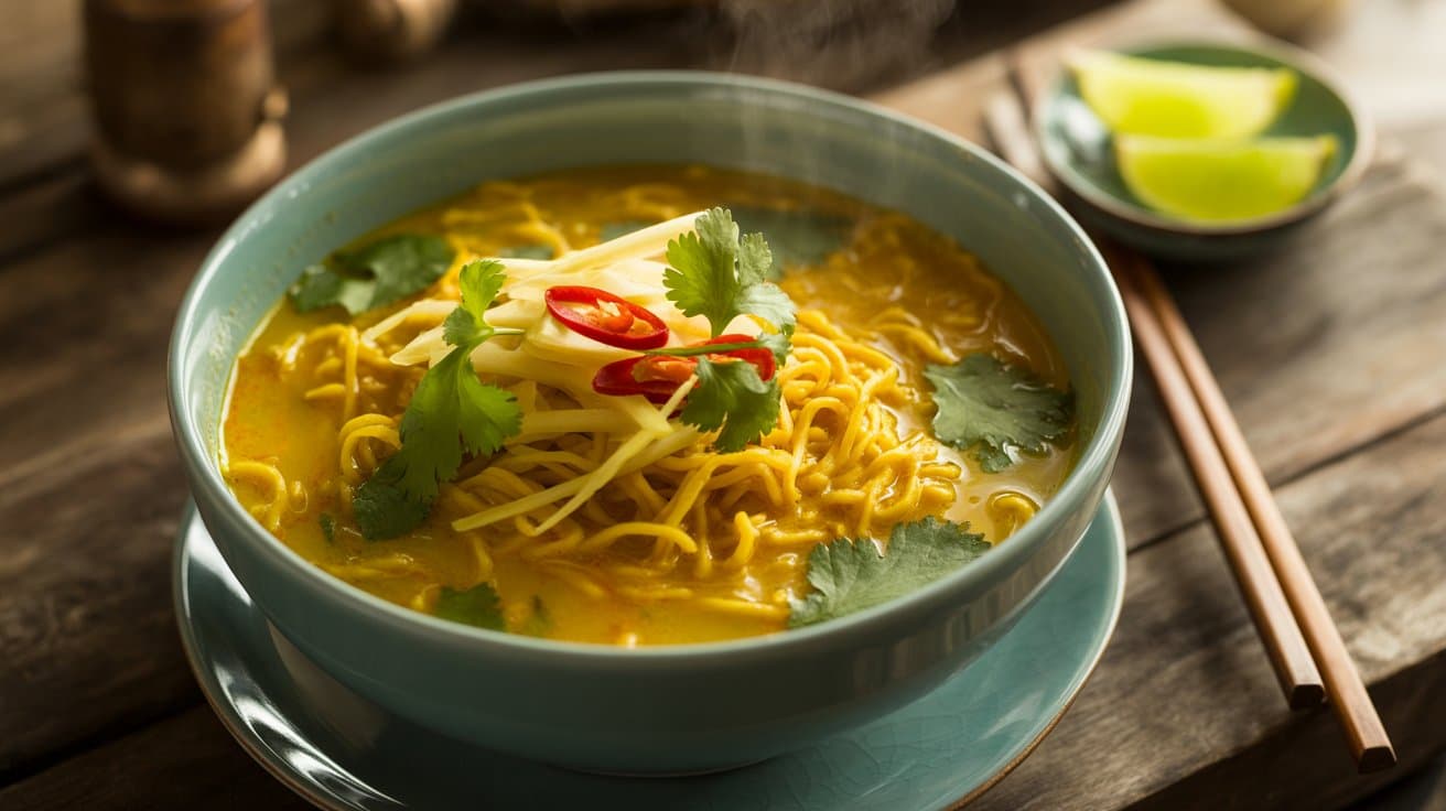 Ginger turmeric noodles soup